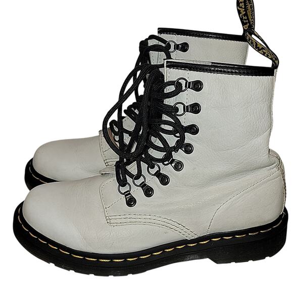 Dr. Martens 1460 Laced Virginia Leather Lace Up Boots, 8 - Picture 3 of 10